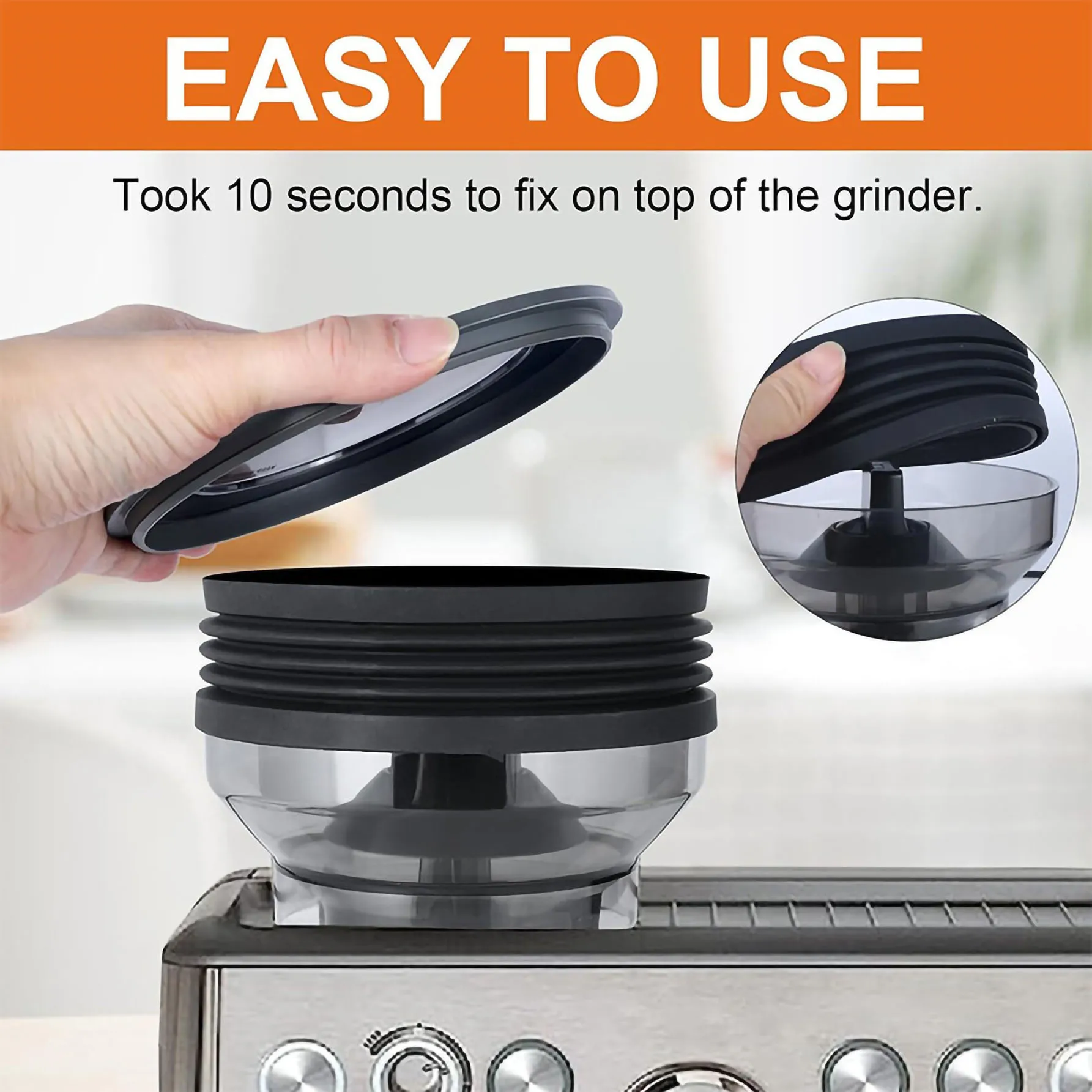 Volume comprimido de café para breville dose funil máquina de café rolo de compressão de feijão dosagem de café fole