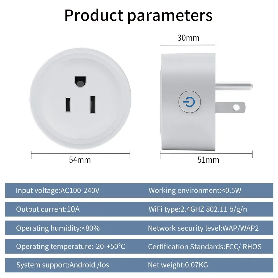 1 PC Cozylife WIFI US Smart Socket 10A APP Timer On/Off Alexa Google Home controllo vocale decorazione domestica integrata intelligente