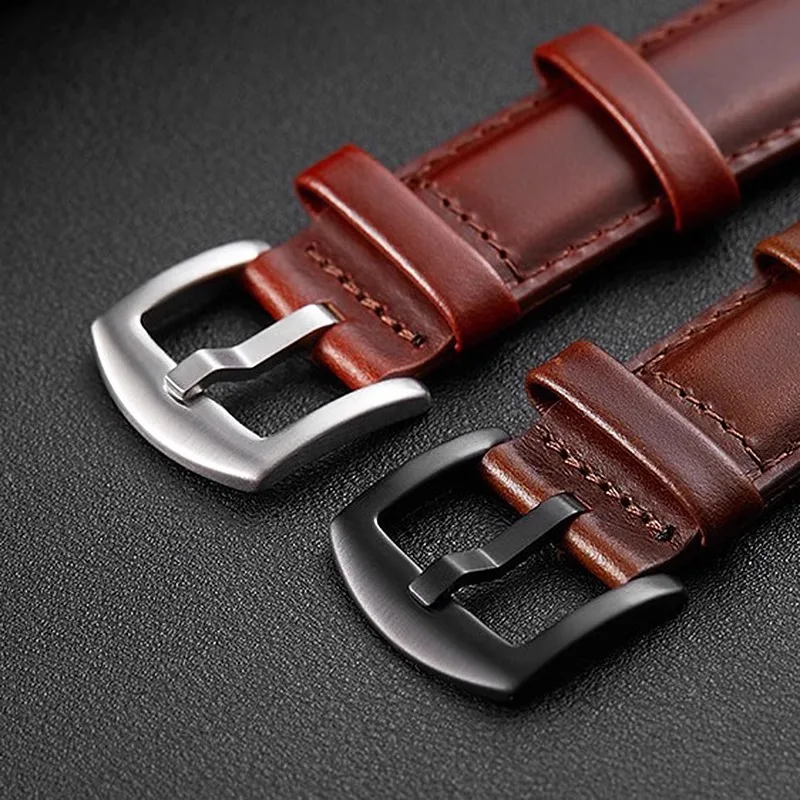 الفولاذ المقاوم للصدأ نحى مشبك ساعة عالمي للرجال سيليكون متجمد الفولاذ المقاوم للصدأ إبرة مشبك حزام من الجلد مشبك فضي