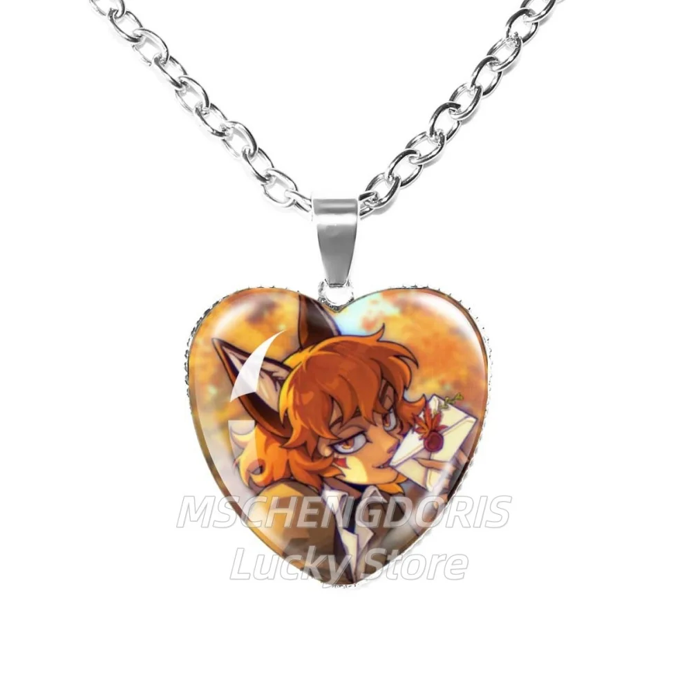 Collar con Colgante de Cristal en Forma de Corazón con Diseño de Meme Divertido de Ren Hana de Boyfriend To Death BTD, Joyería para Fans