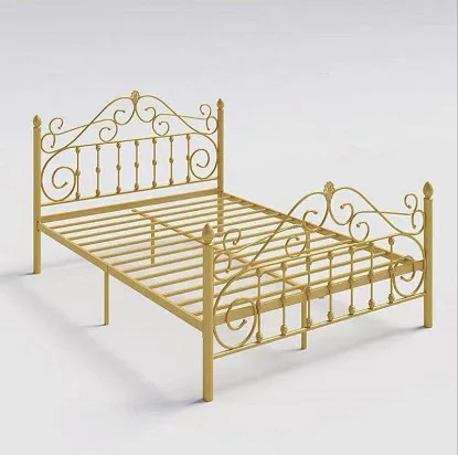 Modern Metal Bed Frame Easy Assembly Platform Bed Sturdy Steel Structure Contemporary Stylish Bedroom Furniture