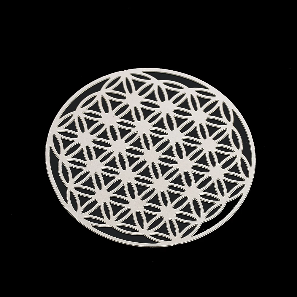 5pcs 40mm Vintage Flower of Life Pendants Steel Hollow Charms DIY Necklace Earring Supplies Jewelry Making Finding Accessories