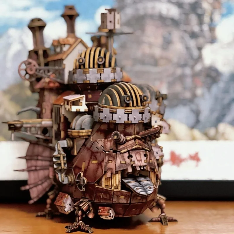 لغز قلعة خشبي متحرك ثلاثي الأبعاد - مجموعة نماذج الرسوم المتحركة DIY، مكعبات بناء تعليمية، ديكور مكتب قابل للجمع من الرسوم المتحركة الكلاسيكية #1