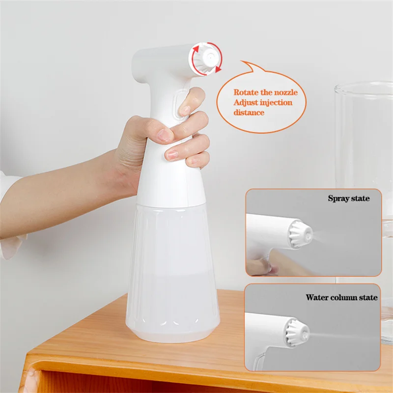 500ml Handheld Atomizer Spray Gun USB Rechargeable Electric Disinfection Sprayer Garden Home Office Cleaning Watering Flowers