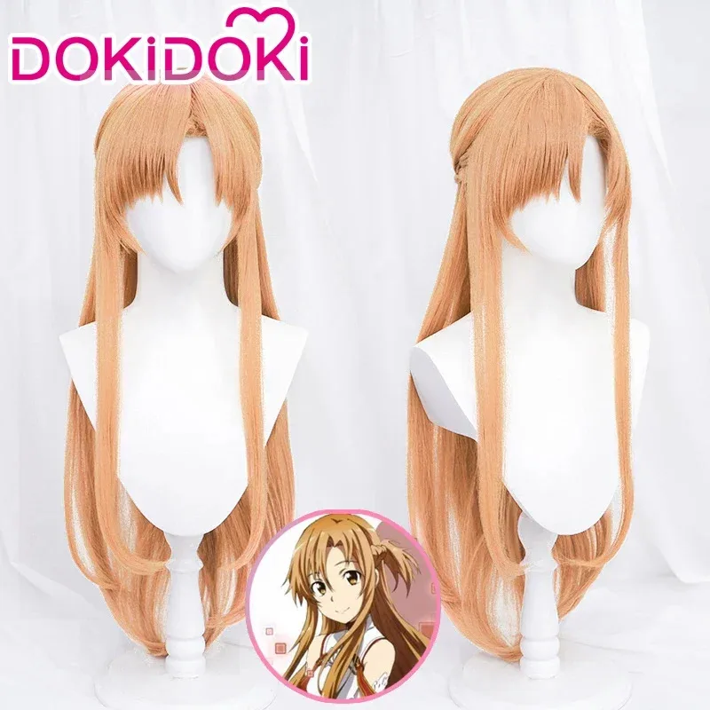 

В НАЛИЧИИ Асуна Парик Аниме Sword Art Online Косплей SAO DokiDoki Женский парик Sword Art Online Косплей Юки Асуна Парик Бесплатная шапочка для парика