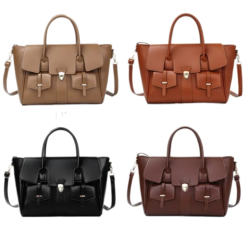 

Новая ретро-сумка-тоут 2026 года с множеством карманов, большая вместительная сумка для женщин, модная простая сумка через плечо для поездок на работу, Sac A Main Femme