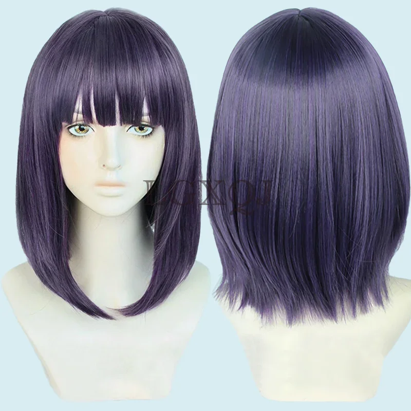 Anime Sailor Saturn Cosplay Wigs Scalp Purple Tomoe Hotaru Cosplay Wig Heat Resistant Hair Cosplay Anime Wigs In Stock + Wig Cap