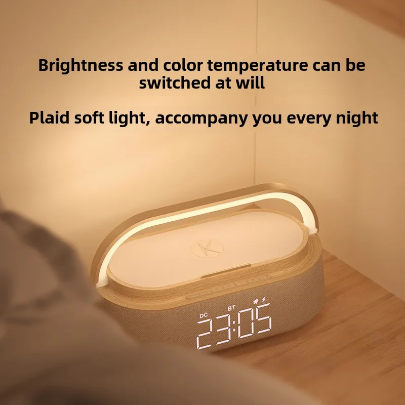 Ringing Multi-function Wireless Charging Bluetooth Audio Alarm Clock To Send Male and Girlfriend Corporate Annual Meeting Gifts