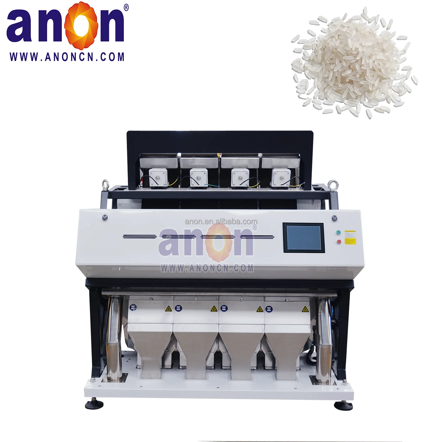 ANON بالجملة آلة فرز الألوان للحبوب الحبوب القمح الذرة الفول السوداني الفاصوليا بذور الشاي المكسرات Realtech فارز الألوان
