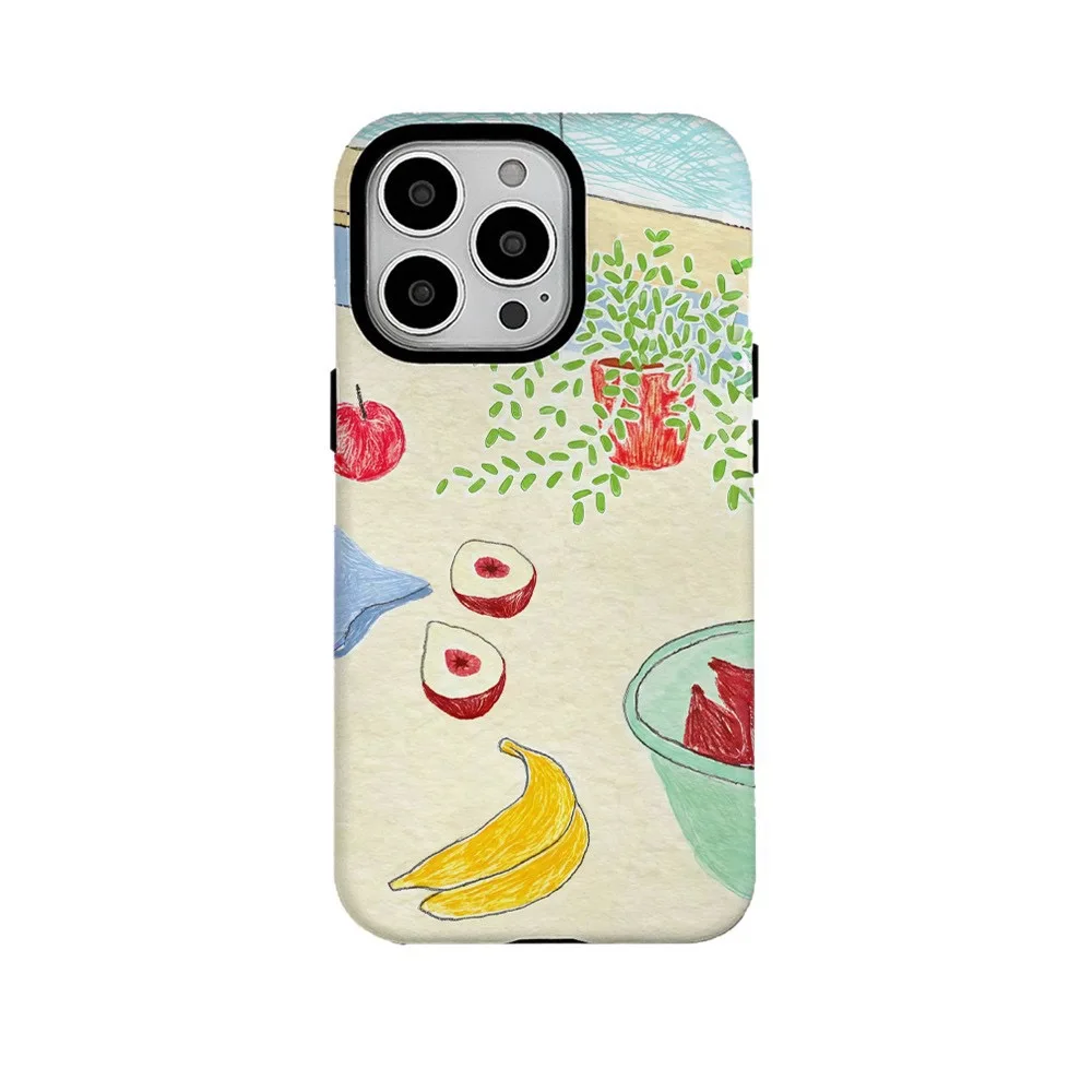

Ins Korean Fruit Platter Cartoon Case for IPHONE 16ProMax 15 14 13 12 11 PRO Plus XR Acrylic TPU Two in One Magnetic Phone Cases