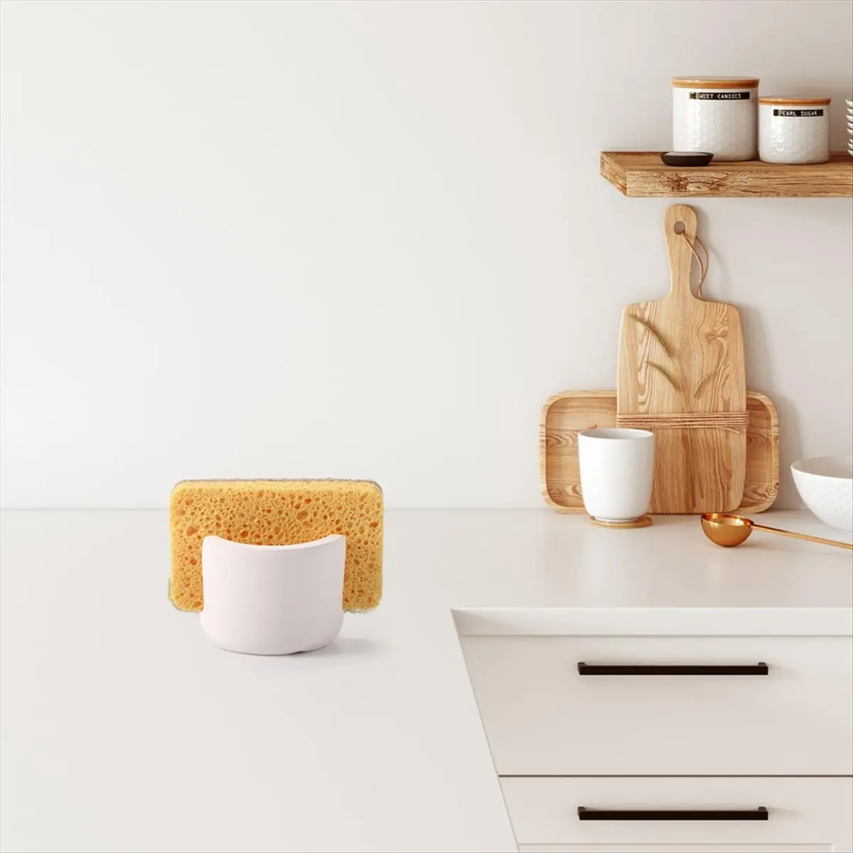 ABFW Diatomite Sponge Holder for Kitchen Sink, Water Absorbing Sink Stone Drying , Quick Organizer for Kitchen Bathroom