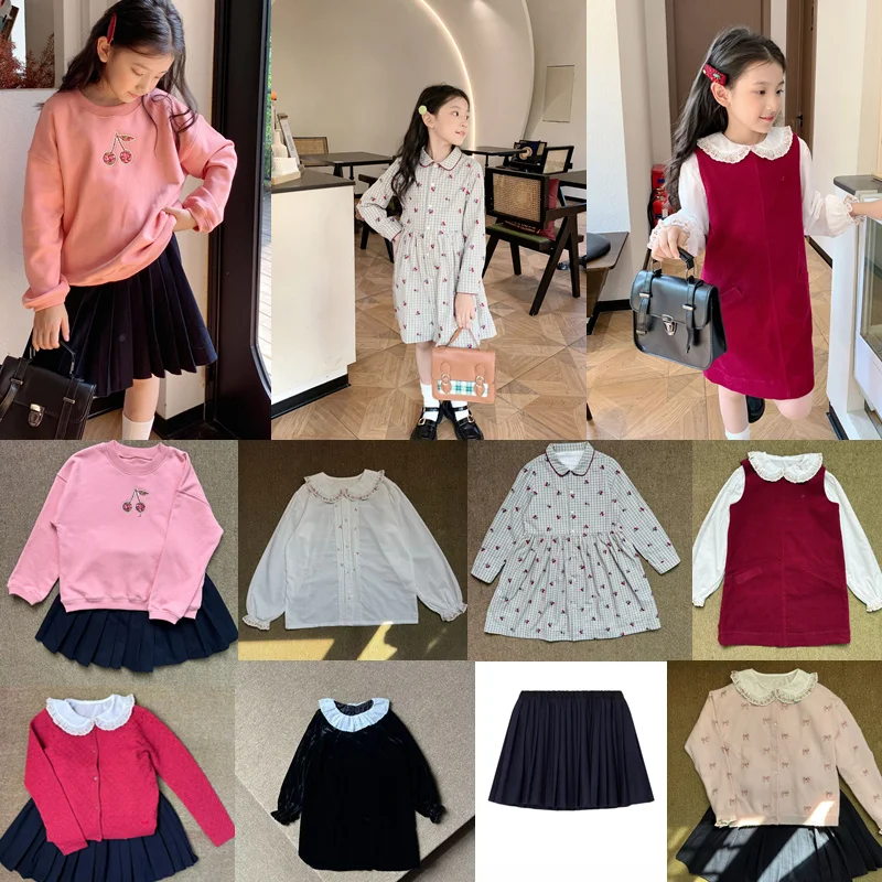 

Детская одежда в наличии, детские осенние толстовки принцессы с длинными рукавами для девочек, осень 202, вязаные свитера, кардиган, модная блузка