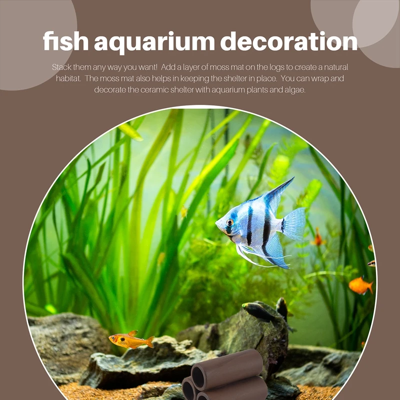 ملاجئ من السيراميك البني لتربية الجمبري ، كهف الاختباء ، أنبوب التكاثر ، 3 *