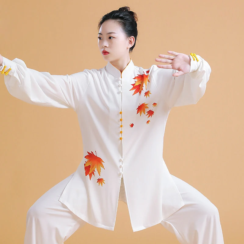Men's Premium Printed Pearl Cotton Tai Chi Uniform - All-Season Martial Arts Practice & Baduanjin Performance Outfit (Unisex) 6