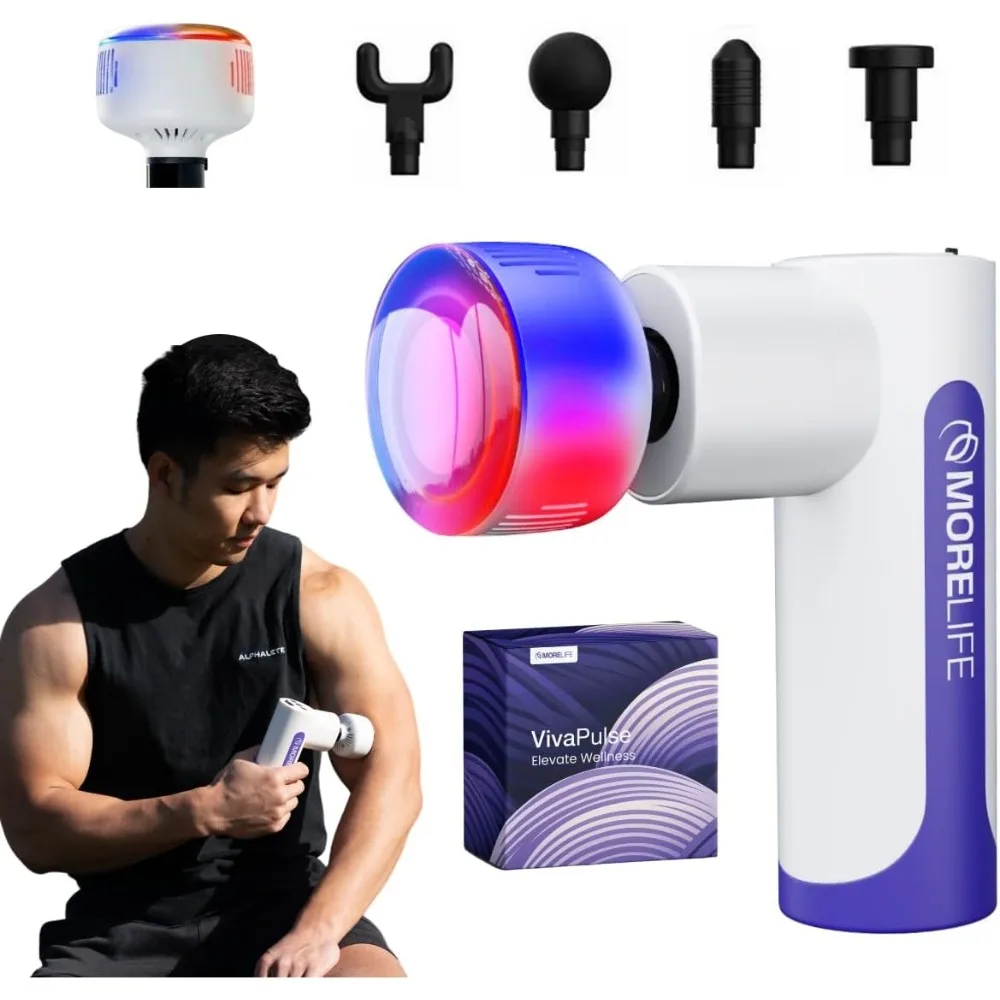 

VivaPulse - Massage Gun Deep Tissue with Heat & Cold Therapy, Portable Handheld Massager Gun for Muscle Pain Relief & Relaxatio