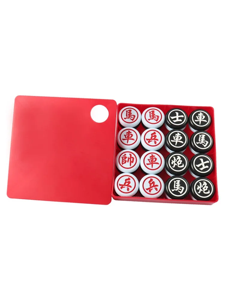 

50 мм китайский набор шахмат, черно-белые кусочки, меламиновая смола, нефрит, как резной, утолщенный, гладкий, без трещин, настольная игра для взрослых, начинающих