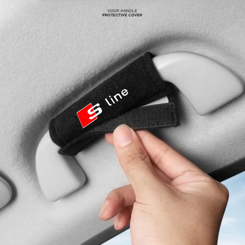 1PC Car Roof Armrest Pull Cover Handle Gloves Protection for Audi S line A1 A3 A4 A5 A6 A7 A8 Q1 Q2 Q3 Q5 Q6 Q7 Q8 Accessories - Image 3