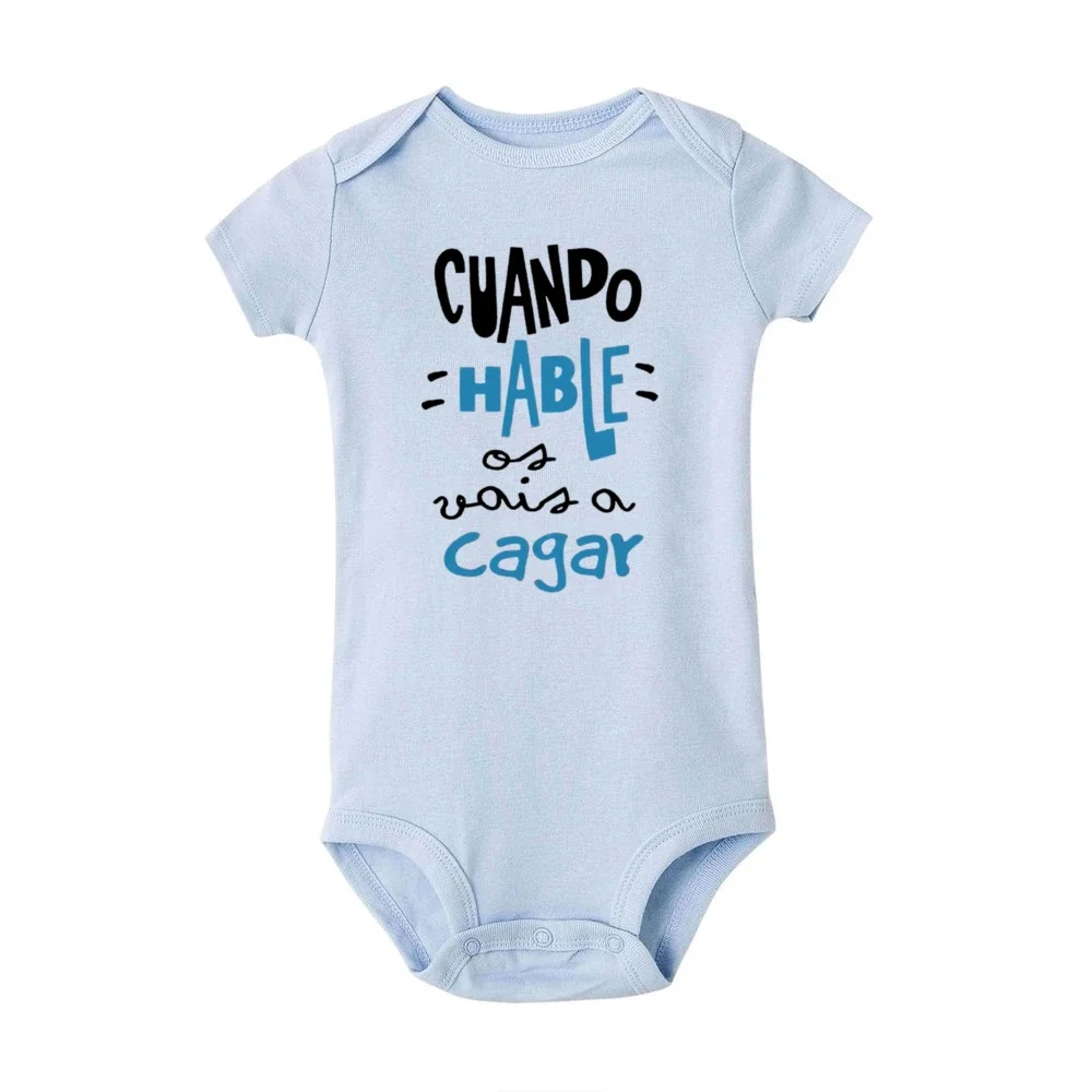 When I Talk You Mess Up The Gift Print Baby Rompers Infant Bosysuit Baby Cute Cloths Newbron Short Sleeve Bodysuits Toddler Gift