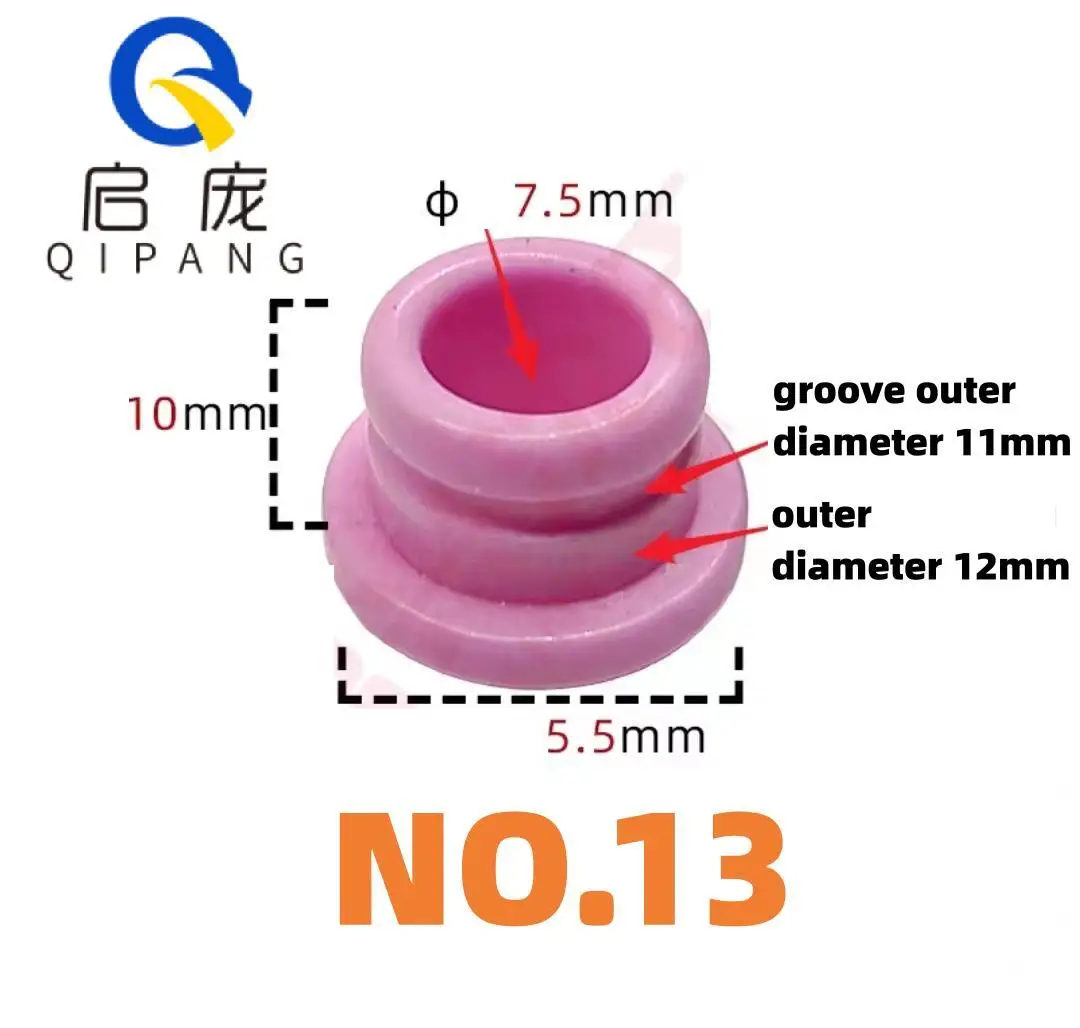 Qipang 30pcs allumina 95/99 ceramica filettatura di apertura a forma di U filettatura accessori per macchine tessili resistenti all'usura occhio di porcellana