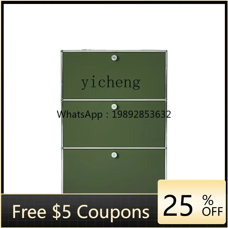 

TQH stainless steel storage cabinet medieval three-layer side cabinet modern simple stainless steel storage locker