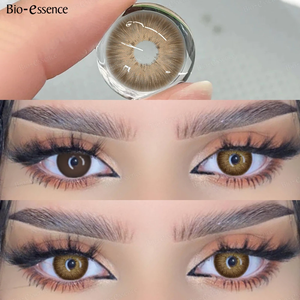 Bio-essence 1 Paar farbige Kontaktlinsen für Augenlinsen Pattaya Blue Kontaktlinsen Hochwertige natürliche Kontaktlinsen Jahres – Detail 18