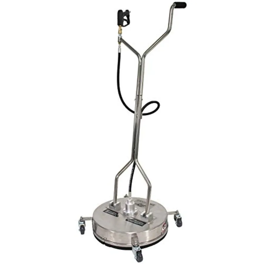 

21 Stainless Steel Flat Surface Cleaner Power Pressure Washer Water with Wheels for Outdoor Cleaning Silver High-Pressure Perfo