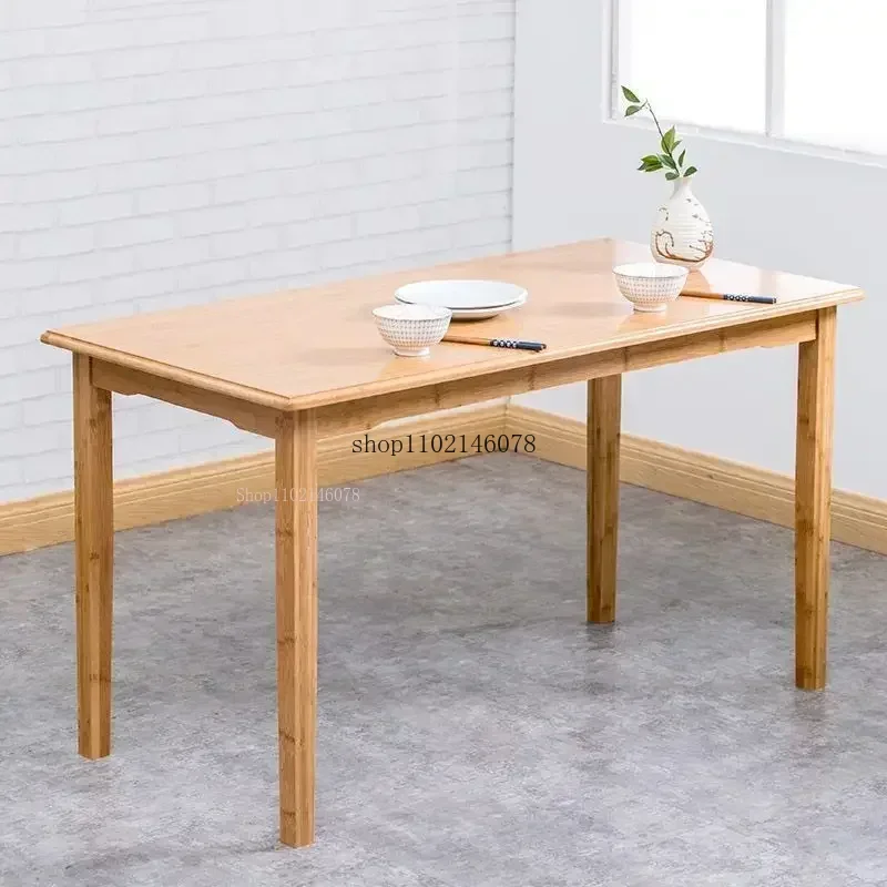 Thickened Rectangular Dining Table Simple Computer Desk Study Desk Writing Desks Long Bamboo Dining Tables Dining Room Furniture