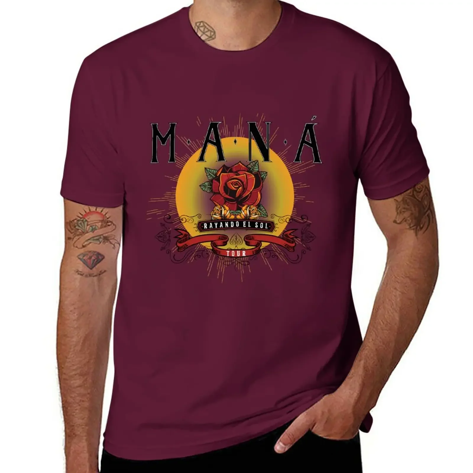 Camiseta de las cuatro estaciones, camisa gráfica de manga corta de algodón puro, ropa de calle informal, 2024, bedakan mana rayando tour 2019