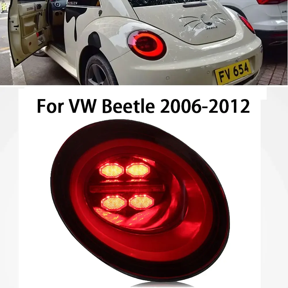 

Автомобильный светодиодный задний фонарь для Volkswagen Beetle 1998-2005 2006-2021, светодиодный задний ходовой фонарь + стоп-сигнал + динамический указатель поворота