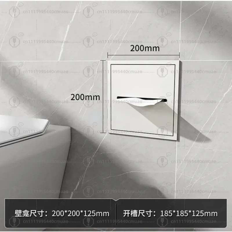 Toilet Embedded Roll Paper Pumping Tissue Box Concealed Shelf Bathroom Toilet Side Storage Cabinet