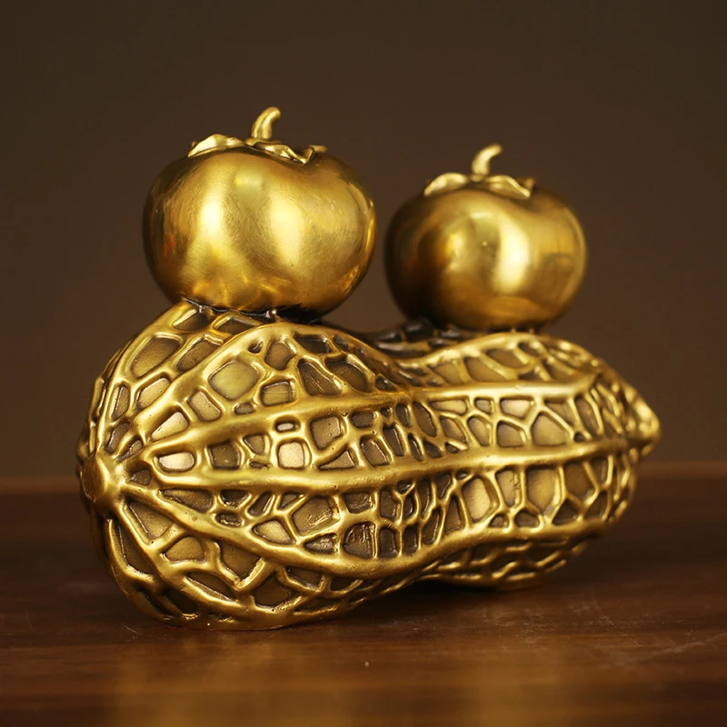 Creative Persimmon And Peanut Ornaments, Auspicious Crafts For Good Fortune, Home Living Room Office Desktop Decorations