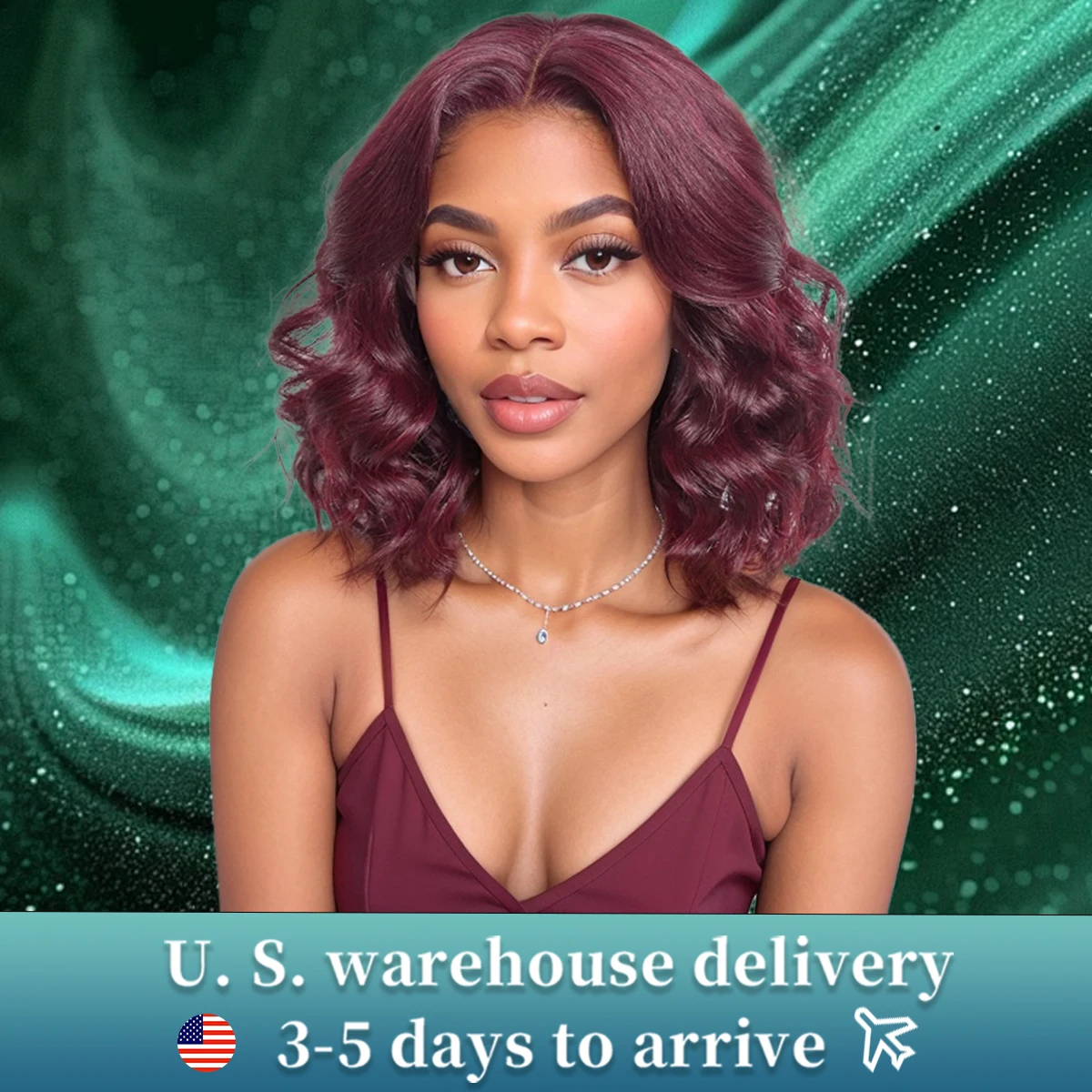 

Brazilian Burgundy 99J Bob Wig Human Hair Glueless HD Lace Closure Wig Pre Plucked Chic Dark Red Body Wave Short Loose Wave Wigs