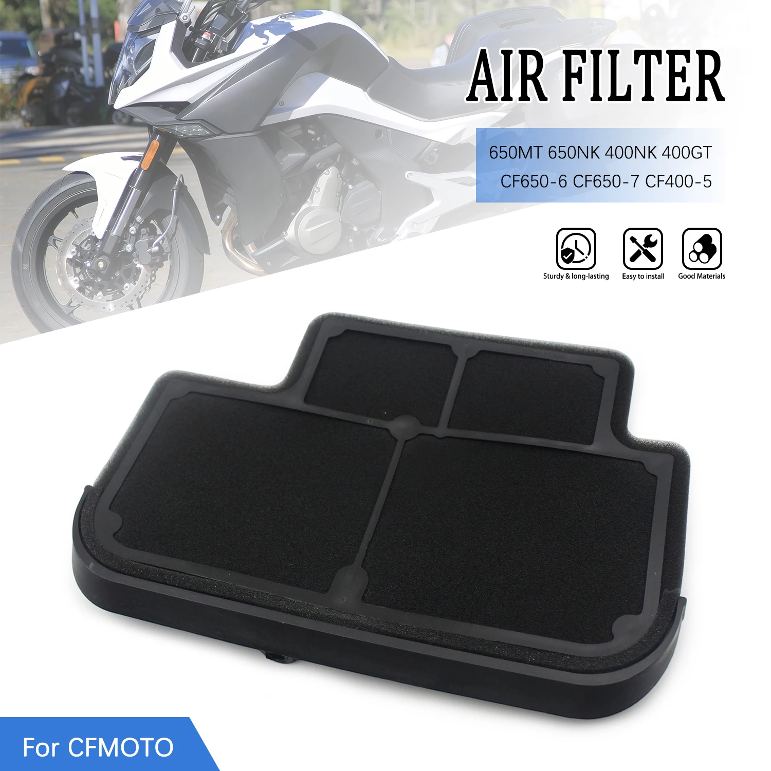 Motorcycle Air Cleaner For CFMOTO CF400-5 400NK 400GT CF650-2 CF650-6 CF650-7 650MT 650NK 0700-111100 Air Intake Filter Element