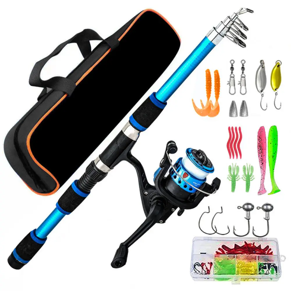 Advanced Saltwater Fishing Gear Set 1 8M Rod Spinning Reel Bundle With Lure Bag Starter Kit For Marine Coastal Casting Use
