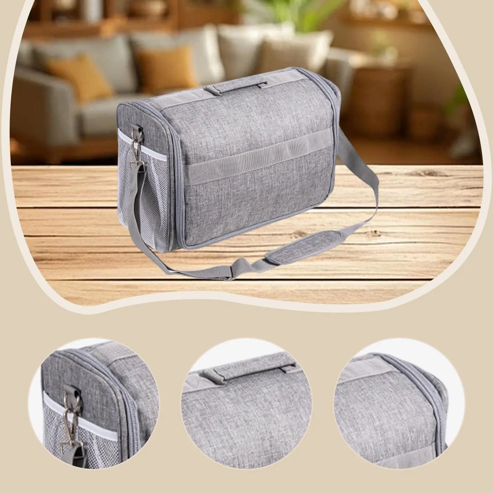 Protective Cutting Machine Storage Tote Oxford Cloth Work Mode Cover with Tool Organizer for Puzzle Cutting Machine