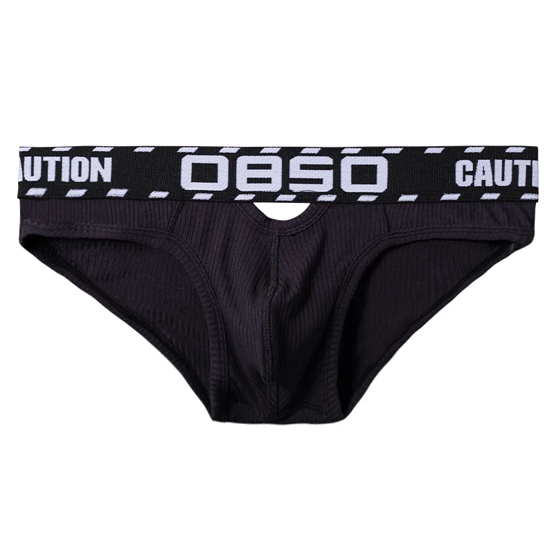 Men's Panties Breathable Knitted Cotton， Student Fashion Underwear，Hollow Interest Gay youth Underpants