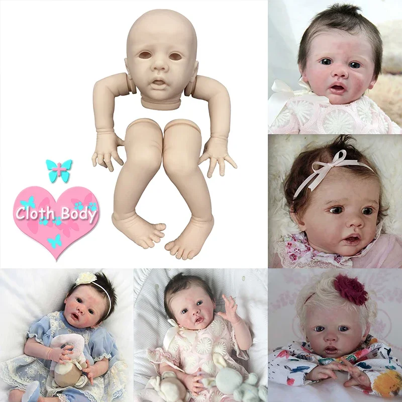 

20inch Ella Reborn Doll Kit Rare Limited Edition Lifelike Reborn Baby Soft Touch with Body and Eyes Unfinished Doll Parts