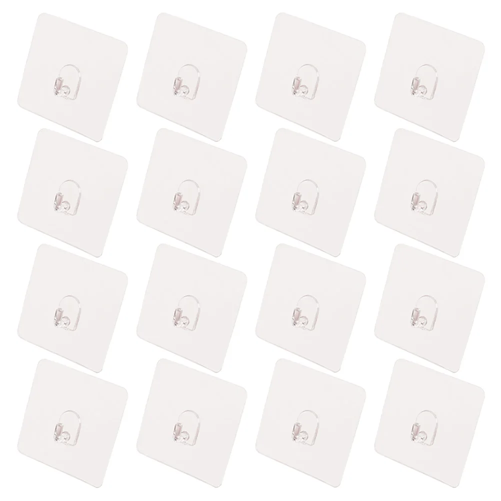 

12 Pcs Traceless Hooks Reusable Clear Adhesive Wall Mounted Home Storage Kitchen Bathroom Organization No Trace Hook Universal