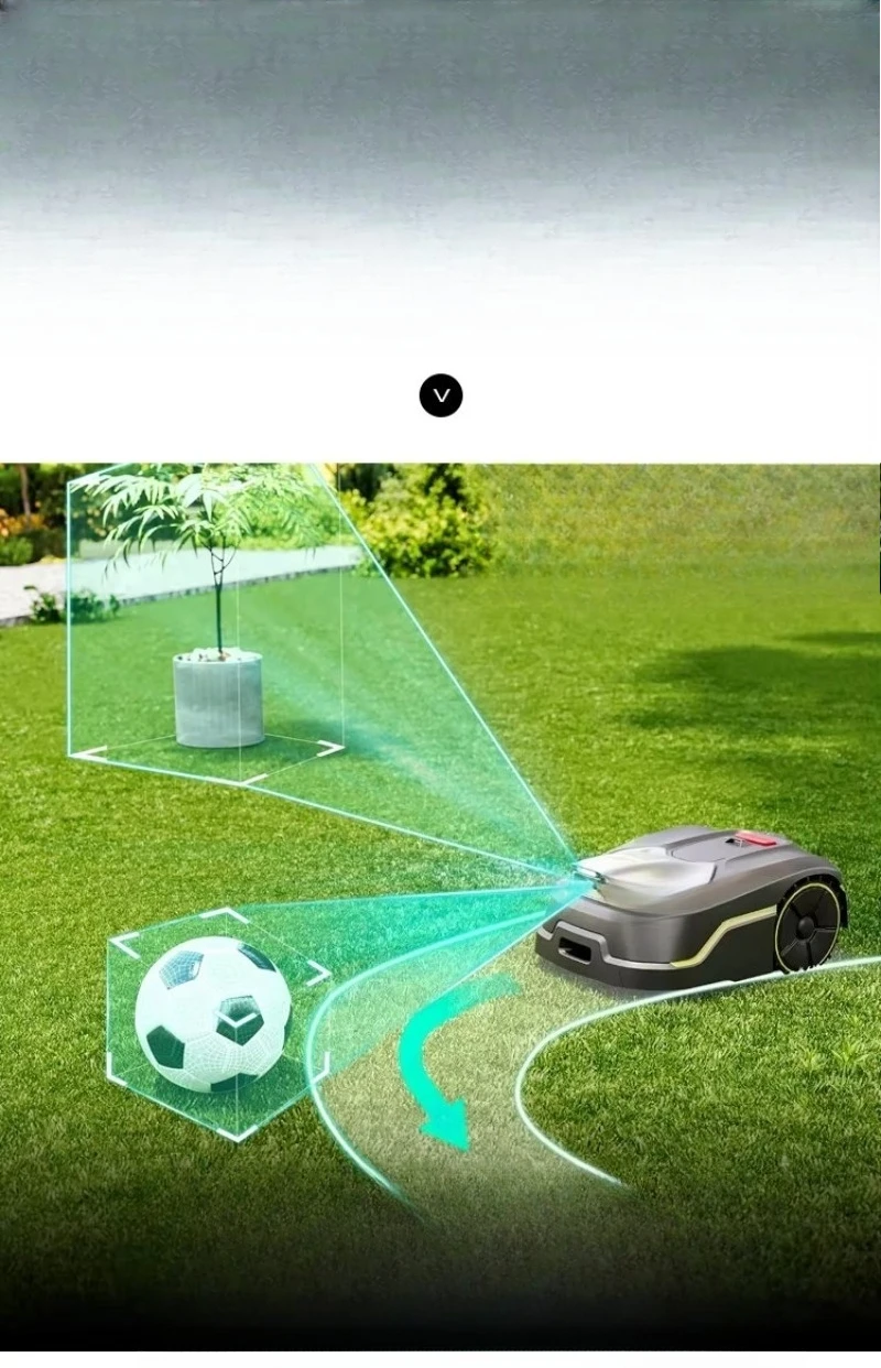 Smart Robotic Lawn Mower  Navigation Automatic Grass Cutting Machine for Large Area Garden Farm and Estate Use