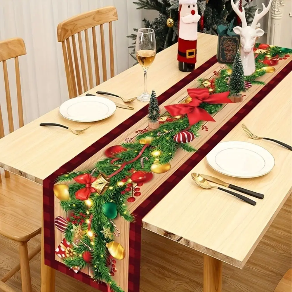 New Year Christmas Table Runner Navidad Gift Xmas Party Merry Christmas Decorations Flag Cover Christmas Table Flag