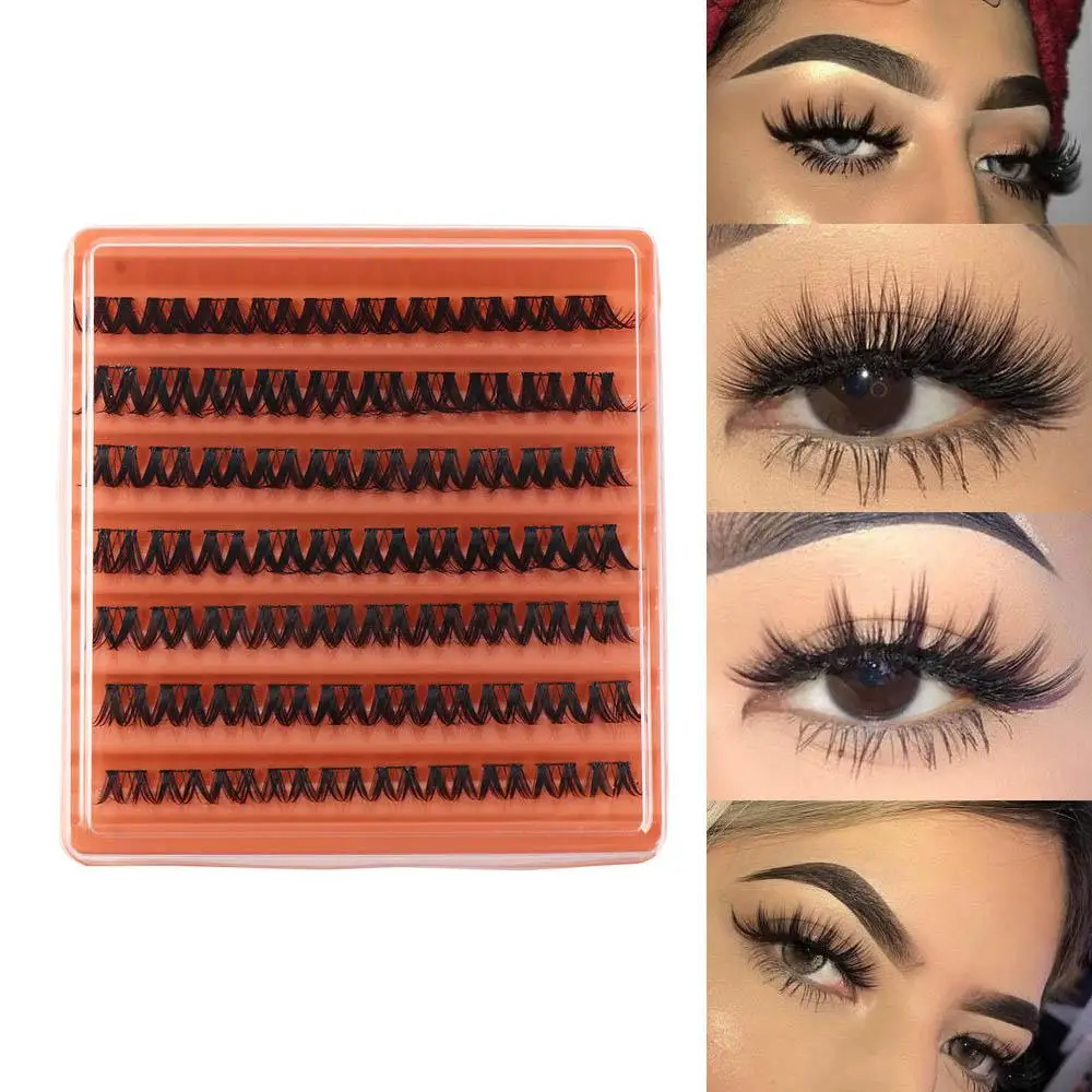 63 brillo/caja pestañas individuales suaves de racimo 10/12/14mm DIY pestañas postizas cruzadas esponjosas Hada C Curl pestañas de visón sintético para mujeres