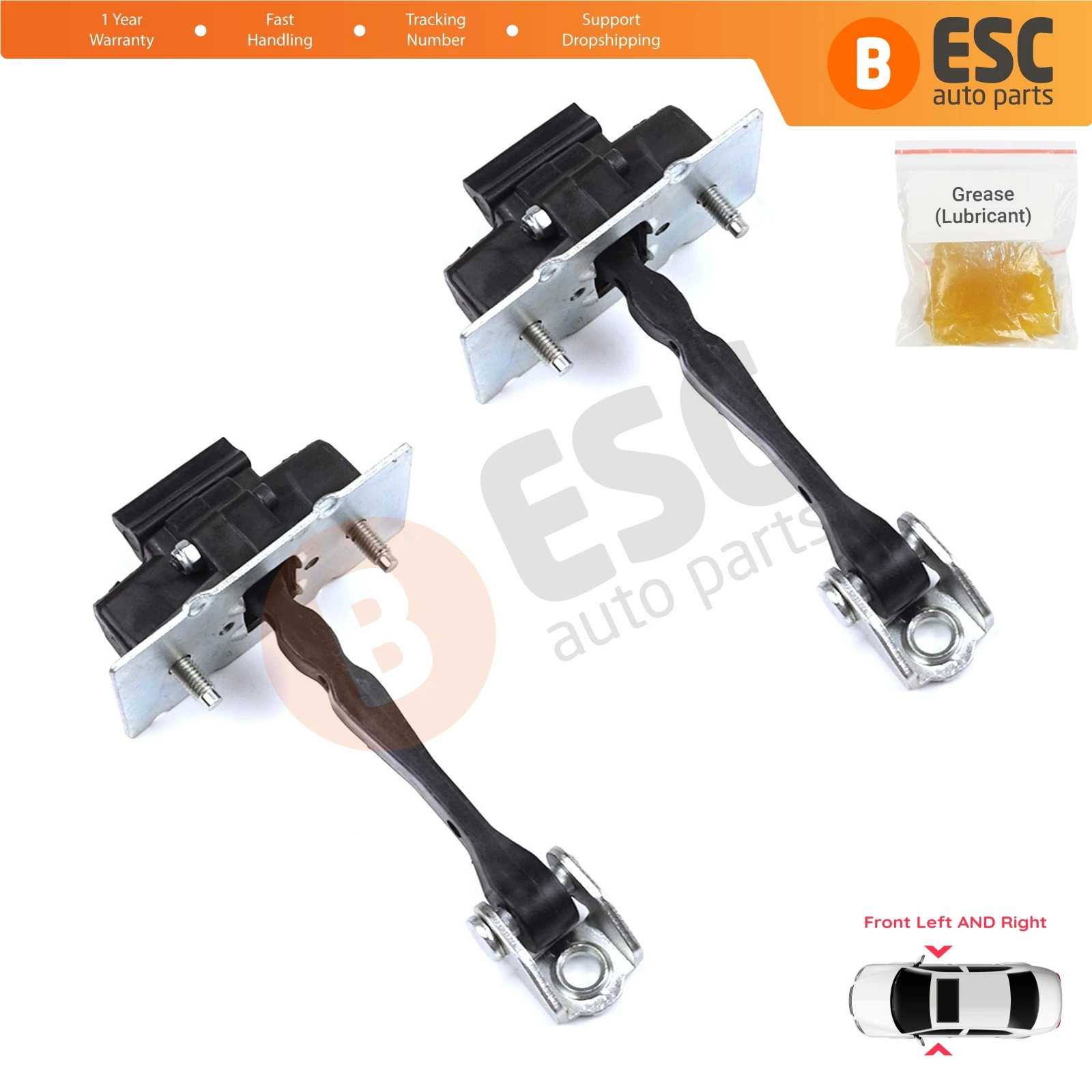 EDP1315-1 2 Stuks Voordeur Scharnier Stop Check Strap Limiter voor Citroen C4 Picasso SpaceTourer MK2 9676345180