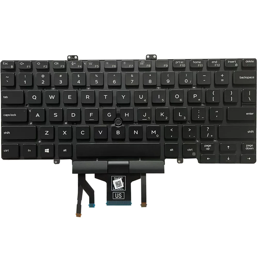 New US Keyboard For Dell Latitude 5400 5401 5410 5411 7400 7410 03J9FC With Backlight With Pointing Stick