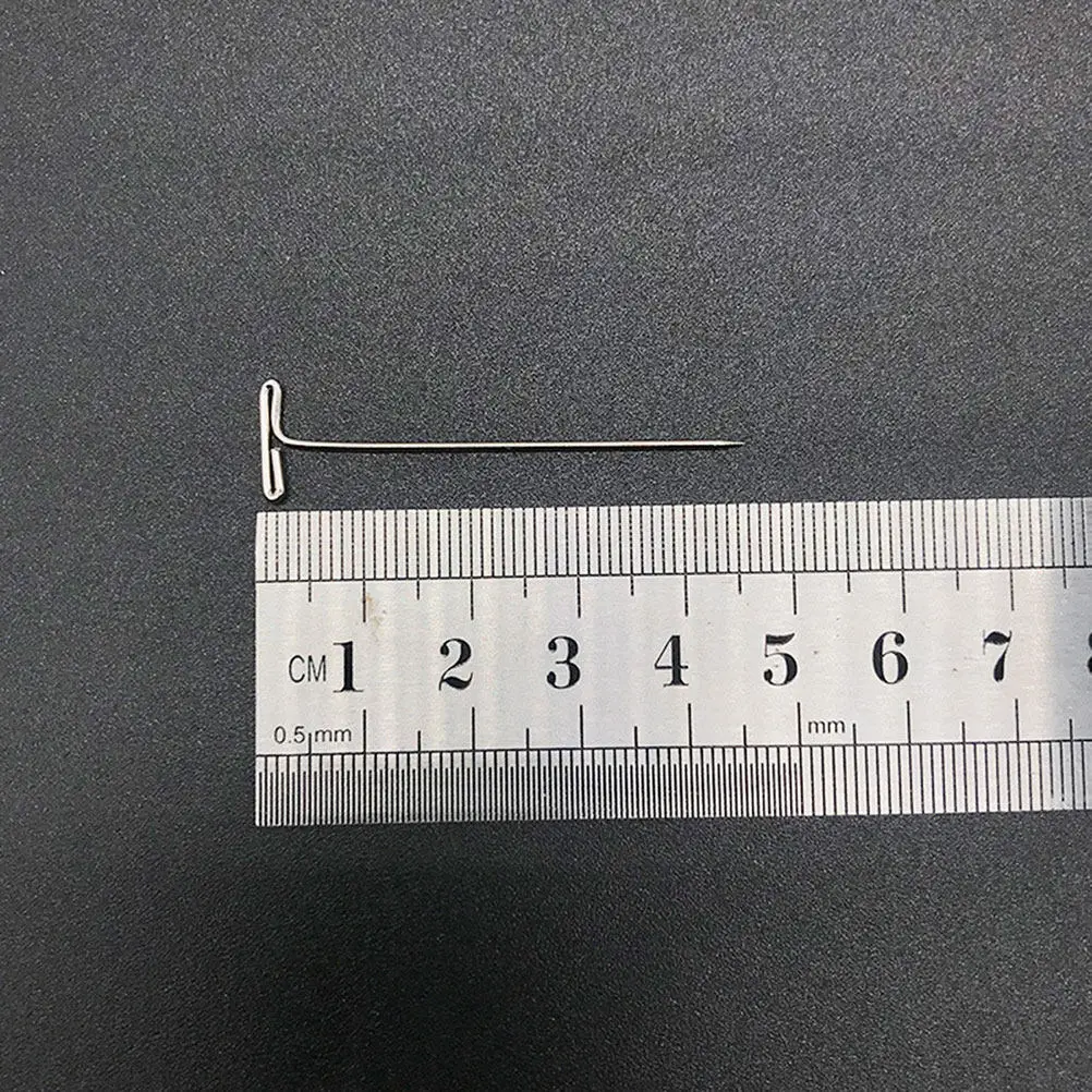 

50Pcs T Shape Pins Steel Smooth Strong for Wigs Making Styling Securing Fabric Display Boards Modelling Crafts