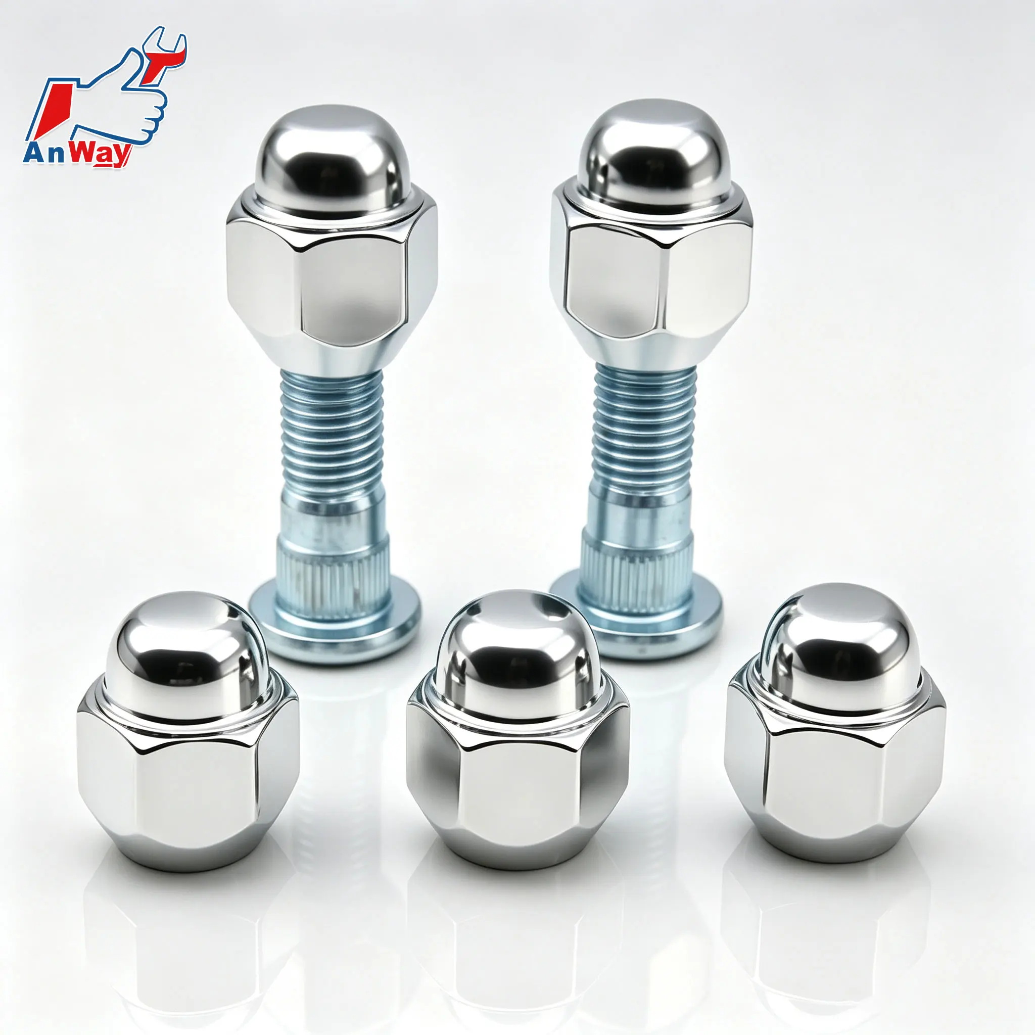 Wheel Lug Stud Bolt Nut Screw For Changan CS15 1.5L Petrol 2016‑2023 High Torsion Anti Rust Alloy Steel Wheel Hub Tire Fastener