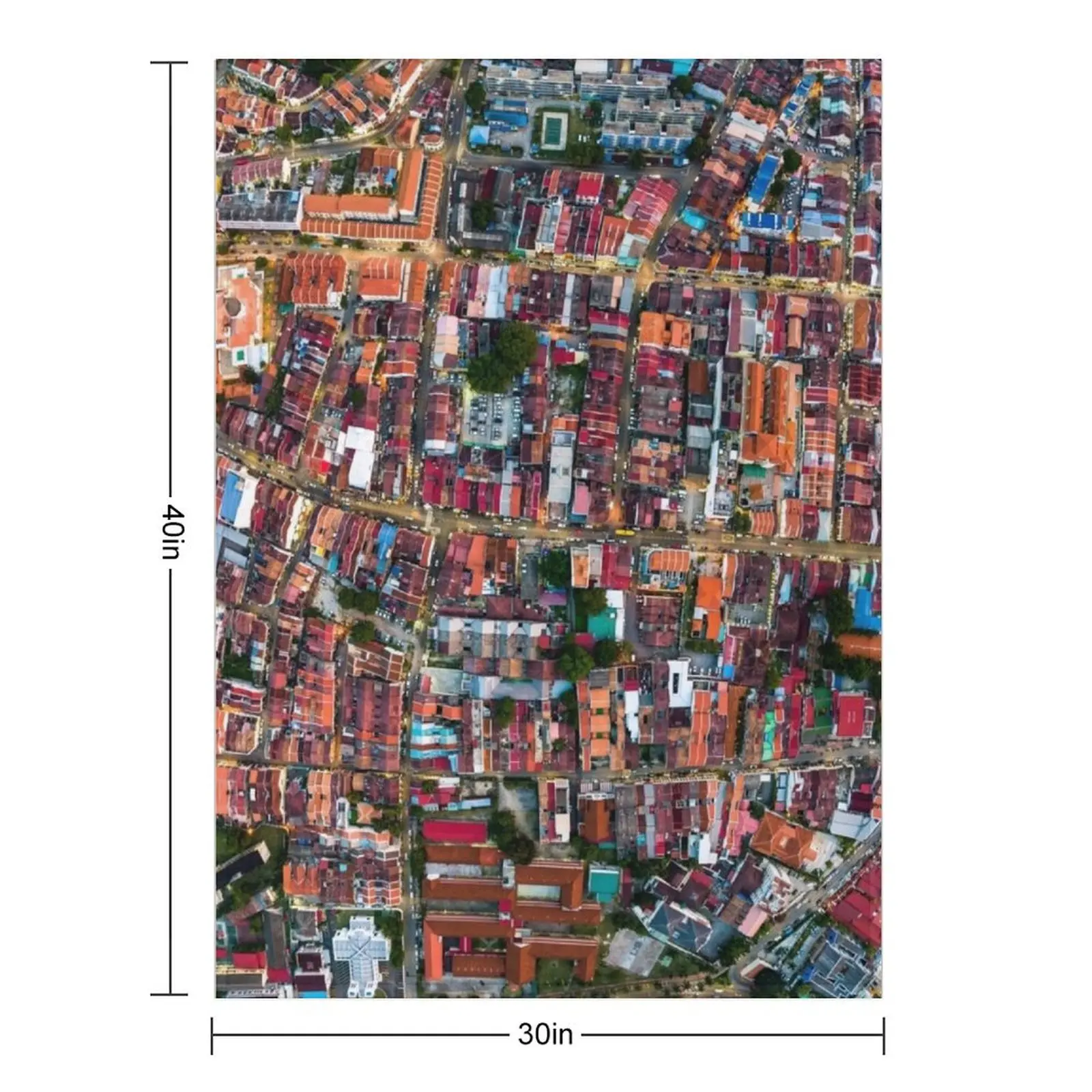 Over Penang - Chulia Street Throw Blanket Furrys Custom Luxury St Baby Blankets