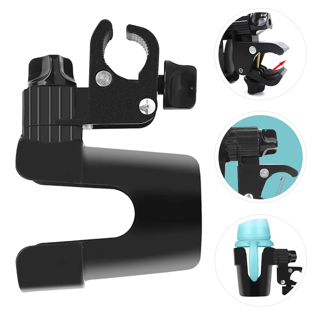 

360 Degree Rotating Stroller Drink Holder Universal Cup Bottle Rack For Strollers Wheelchairs Bicycles Scooters Durable Abs