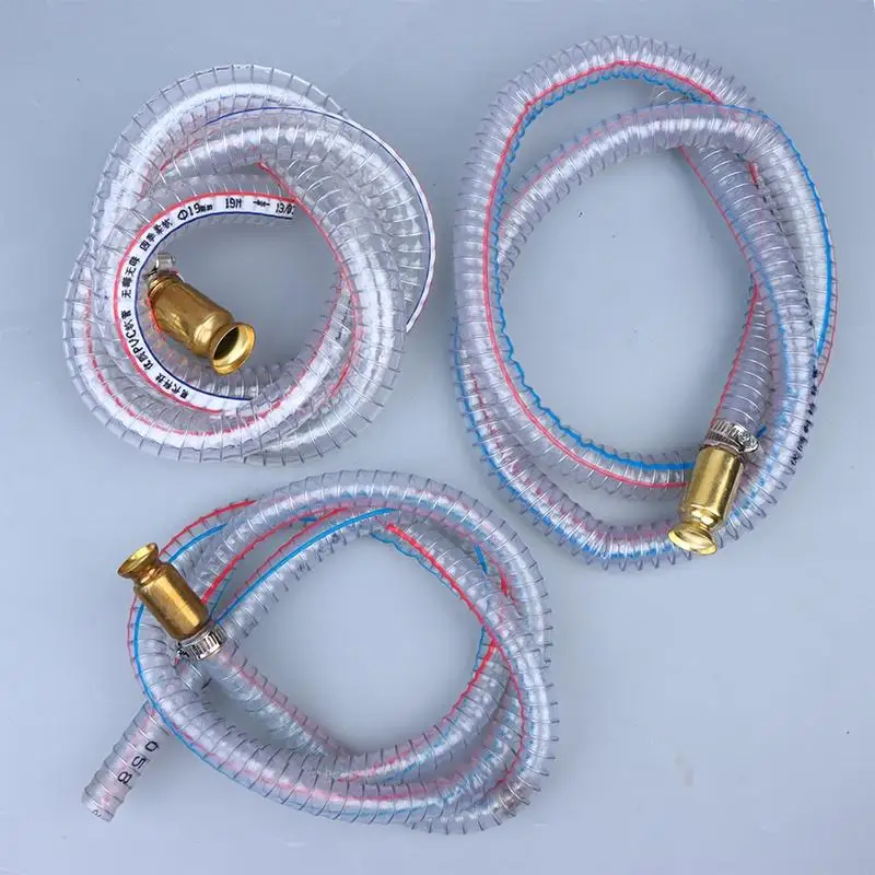 Jiggler Hose Heavy Duty Siphon Hose Copper Nipple Multi-Purpose Self-Priming Pump Metal Buckle Transfer Hose Gas Transfer