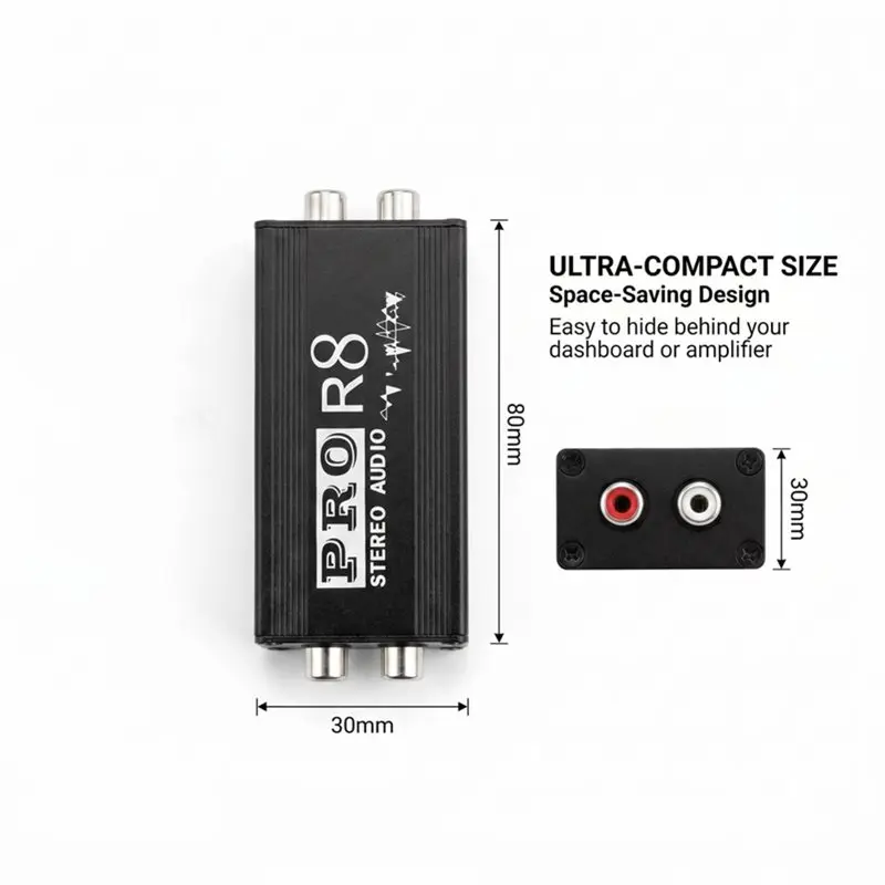 A003 RCA Audio Isolator Noise Reducer Filter Ground Loop Multifunction Soundproofing Device For Car For Stage Microphone