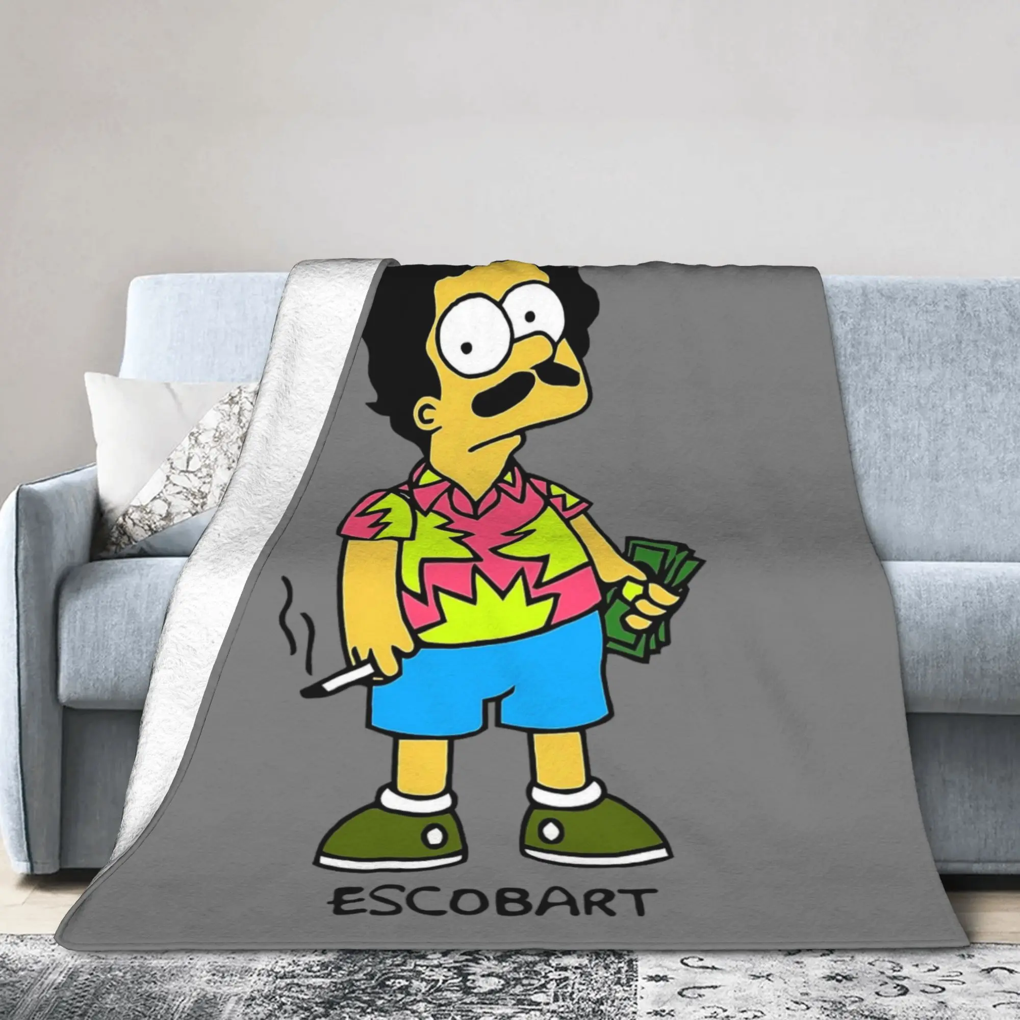 Pablo Escobar bart Blankets Fleece Textile Decor   Multifunction Ultra-Soft Throw Blanket for Home Travel Plush Thin Quilt